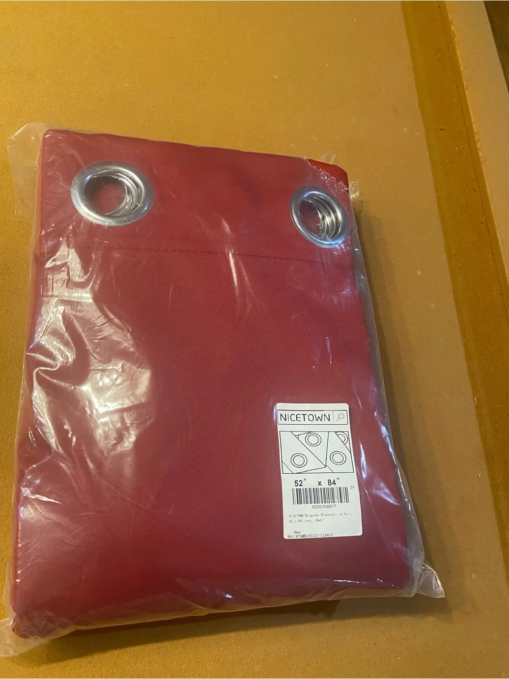 Burgundy Blackout Curtain Panel - Solid Red Window Drapes